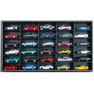Display Case – 1:64 Diecast Wooden Acrylic 30 Compartment- black image