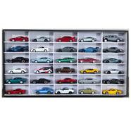 Display Case – 1:64 Diecast Wooden Acrylic 30 Compartment- white