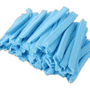 Disposable Non-woven Head Cover Mob Cap Hat Hair Net Anti-dust Hats Cap Blue Colour - 100 Pcs icon