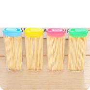 Disposable Premium Bamboo Wooden Cocktail Round Toothpicks Double Sided Portable