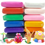 Diy Light Clay Super Colourful Non - Toxic, Multi Colour - 12 pcs