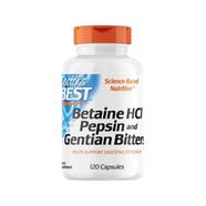 Doctor's Best Betaine HCI Pepsin and Gentian Bitters, Digestive Enzymes for Protein Breakdown and Absorption, Prevent Occasional Gas, USA - 120 Caps