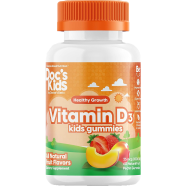 Doctor’s Best Doc’s Kids Vitamin D3 Gummies All Natural Fruit, 25 mcg (1,000 IU) 60 Natural Fruit Pectin Gummies