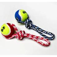 Dog Tagging Toy Cotton Rope with Tennis Ball Dog Toy