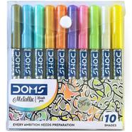 Doms Metallic Brush Pen (10 Assorted Shades)