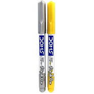 Doms Metallic Brush Pens Set 2pec (Gold and Silver)