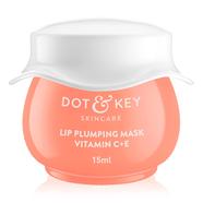Dot and Key Lip Plumping Mask With Vitamin C plus E For Naturally Glowing Lips (Blood Orange and Nectarine) - 15ml