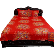Double King Size Cotton Bed Sheet With Matching 2 Pillow Covers - Multicolor - Bed Sheet icon
