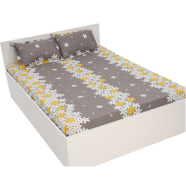 Double King Size Flat Bed Sheet Set 7.5 By 8.5 Feet With Two Pillow Covers icon
