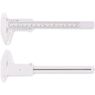 Double Scale Plastic Slide Vernier Caliper 0-150mm– White Color - 83989