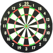 Double Side Wooden Dart Board Game with 4 Pcs Sharp Dart (board_23_JR)