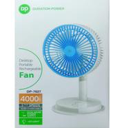 Dp 7627 (rechargeable Portable Usb Fan With Led Light) 4000mah