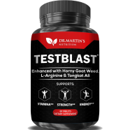 Dr. Martins TESTBLAST Naturally Boost Stamina Endurance Burn Fat and Build Lean Muscle Mass 60 Count -526401968