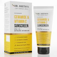 Dr. Sheth's Ceramide and Vitamin C Sunscreen SPF 50 plus PA plus plus plus - 50g