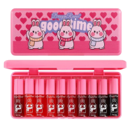 Dragon Ranee 10pcs/SET Mirror Lip Tint Lip Gloss Glossy Non-Sticky Moisturizing Lip Balm Glassy Pout Lip Dye Set Box
