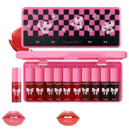 Dragon Ranee Lip Gloss and Lipstick Set,10pcs Moisturizing Lip Colors With Different Finish, Long Lasting and Non-Stick Cup Lip Tints