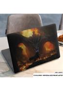 Dragon Through The Fire Burning the City Laptop Sticker image
