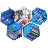 Drawing Colouring Kids Stationary Gift Set Colour Pencil Set Crayon Watercolor 46 In1 