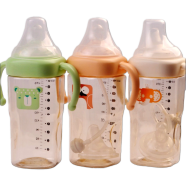 Drinking cup Dual-Purpose Feeding Bottle 300 ml 1Pcs (Any Color)