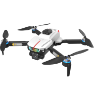 Drone J6 PRO V2 Brushless Motor, Hd Electric Adjustable Aerial Photography Obstacle Avoidance Colour Multi-Drone/P18 PRO V.2 Drone with WIFI Professional 4K Camera FPV Quadcopter - White image