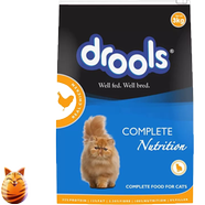 Drools Adult Complete Nutrition (1 Year) Dry Cat Food Real Chicken - 1.2 kg