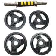 Dumbbell with 11 Inch Stick Plus Grip - Black - 5 Kg (1.25x4) icon