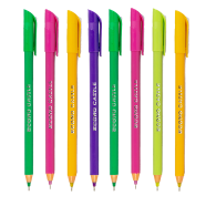 Econo Castle Multi Color Body Pencil Pen - Black Ink - 1 Box