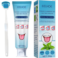 Eelhoe Tongue Cleansing Gel and Tongue Scraper Kit Fights Bad Breath Special for Tongue 50 gm