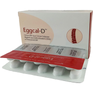Eggcal-D500 mgPlus 200 IU 10's Strip Tablet