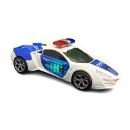 Police Battery Operated Vehicle Car Toy (battery_police_car_diamond_white) - White 