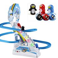 Electric Rotary Slide Track Children's Toys Musical Educational Toys For Children Small Penguin Will Climb The Stairs icon