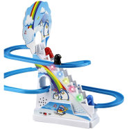 Electric Rotary Slide Track Children's Toys Musical Educational Toys For Children Small Penguin Will Climb The Stairs icon