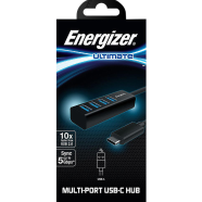 Energizer Multi-port USB Type-C Hub - Black - HC304A