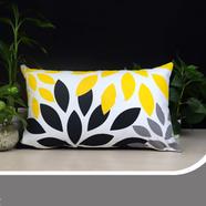 Exclusive Cushion Cover, Black, Yellow, Ash 20x12 Inch - 78317