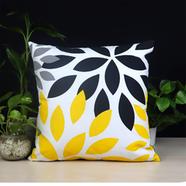 Exclusive Cushion Cover Black, Yellow, Ash, 14x14 Inch - 78313