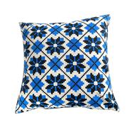 Exclusive Cushion Cover Blue And Black 14x14 Inch - 79154