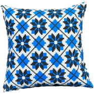 Exclusive Cushion Cover Blue And Black 20x20 Inch - 79157