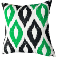 Exclusive Cushion Cover Green And Black 14x14 Inch - 79267