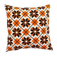 Exclusive Cushion Cover, Orange And Black 16x16 Inch - 79292