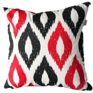 Exclusive Cushion Cover, Red And Black 14x14 Inch - 79281