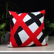 Exclusive Cushion Cover, Red And Black 14x14 Inch - 78250