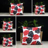 Exclusive Cushion Cover, Red And Black 16x16 Inch Set of 5 - 79219