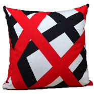 Exclusive Cushion Cover, Red And Black 20x20 Inch - 78253 icon