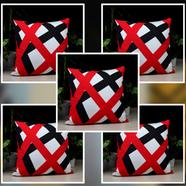Exclusive Cushion Cover, Red And Black 20x20 Inch Set of 5 - 78393