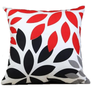 Exclusive Cushion Cover, Red, Black, Ash 16x16 Inch - 79033