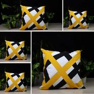 Exclusive Cushion Cover, Yellow And Black 20x20 Inch Set of 5 - 78033