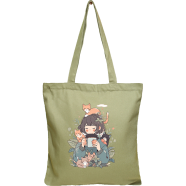 Exclusive Design Printed Canvas Tote Bag With Zipper For Ladies