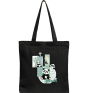 Exclusive Design Printed Canvas Tote Bag With Zipper For Ladies 