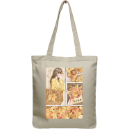 Exclusive Design Printed Canvas Tote Bag With Zipper For Ladies