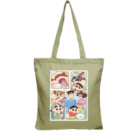 Exclusive Design Printed Canvas Tote Bag With Zipper For Ladies